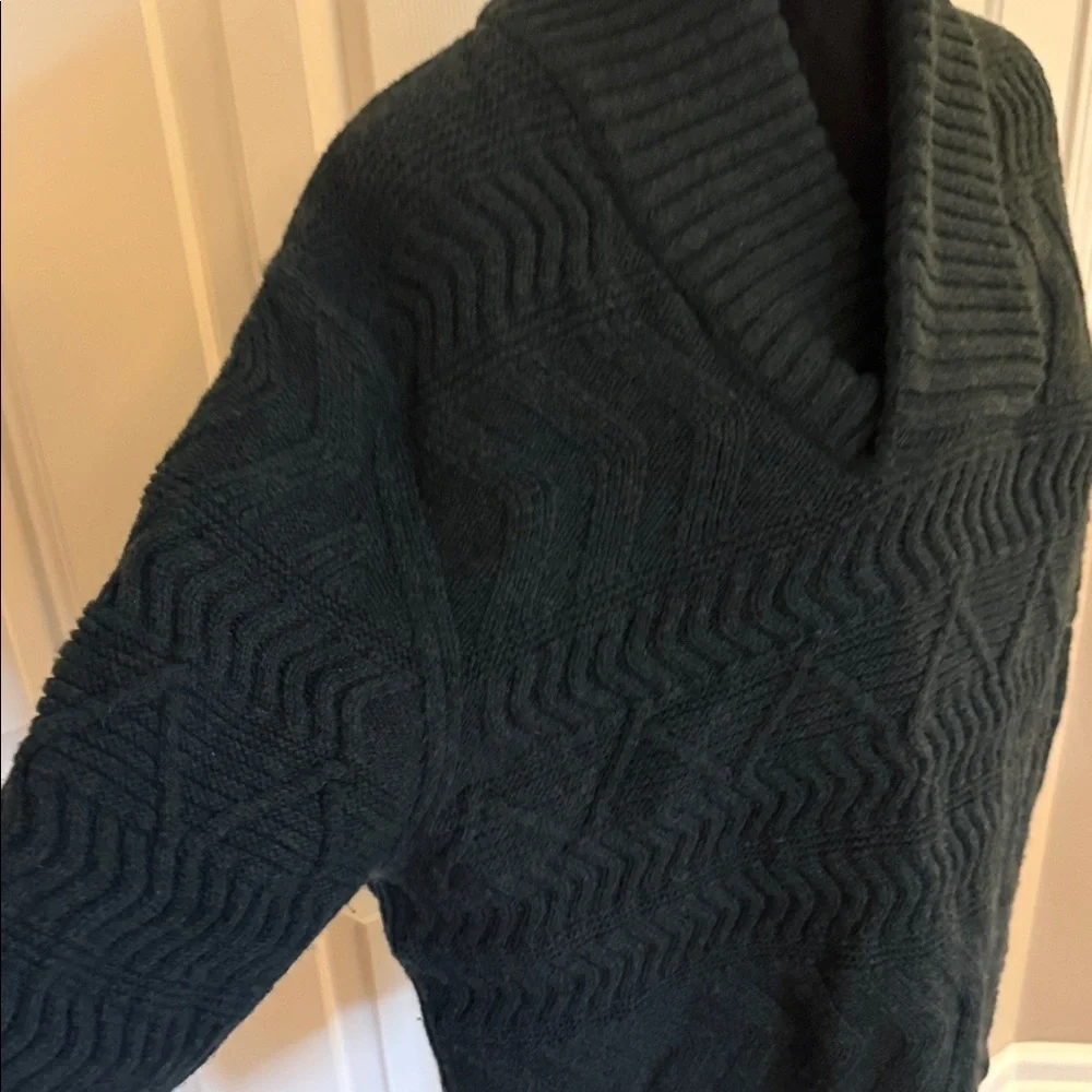 Banana Republic Men's Dark Green shawl collar Sweater